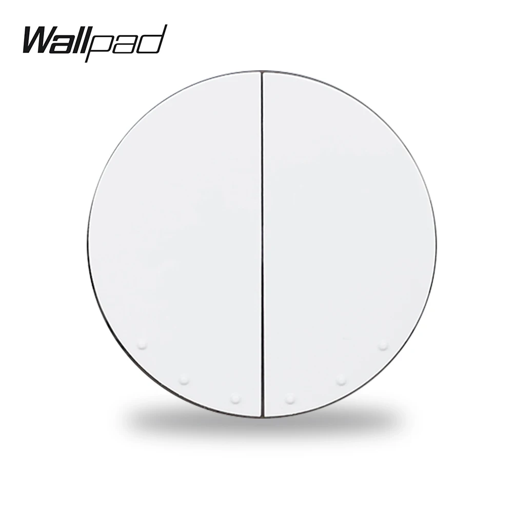 

Wallpad L6 2 Gang Button Intermediate Crossover Rocker Switch Modular 5 Colors LED Power Switch DIY Free Combination