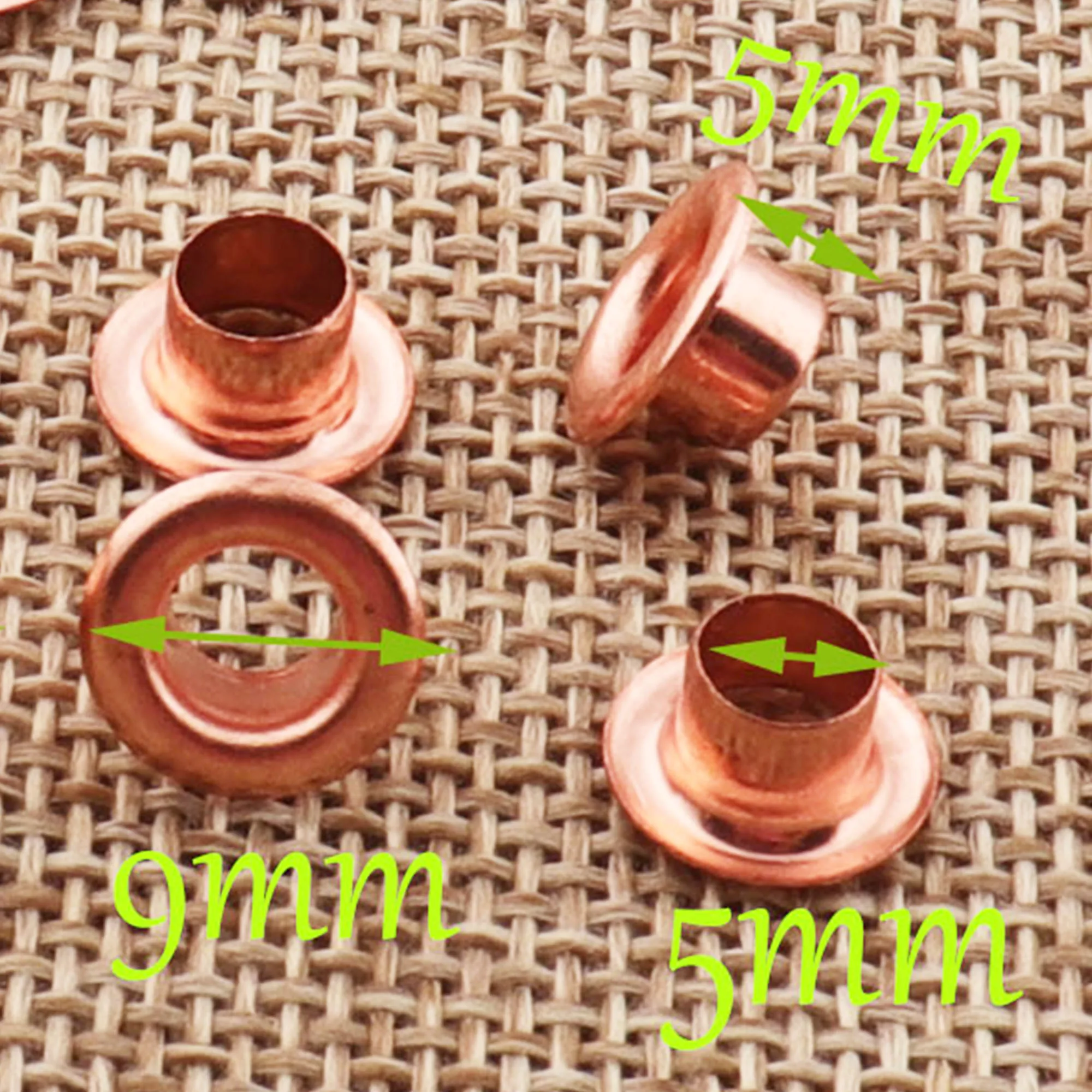 Металлические люверсы из розового золота 100 комплектов с шайбами диаметр