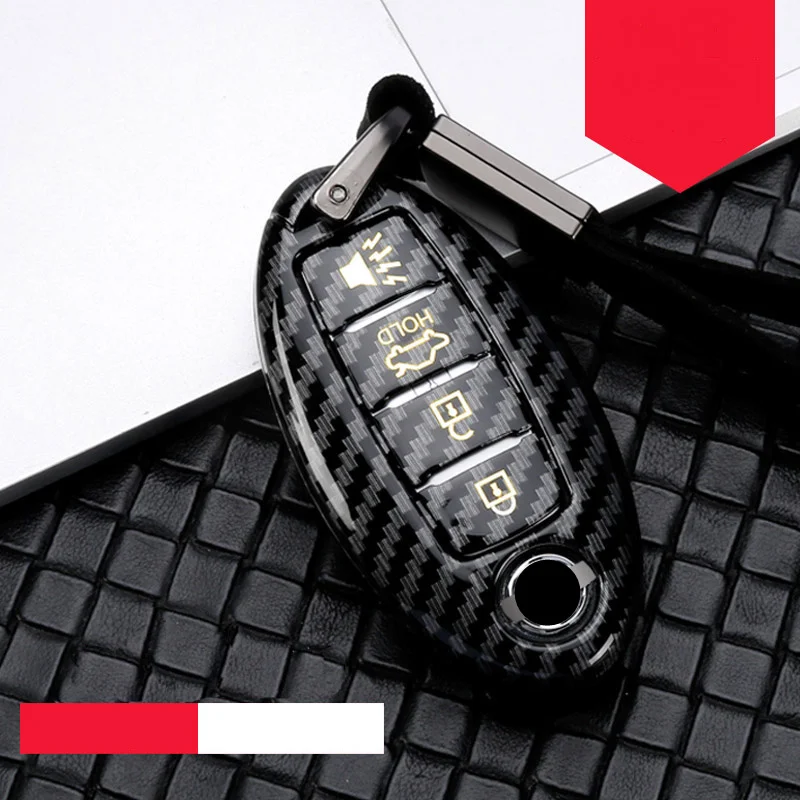 D-black gold ABS чехол для ключа автомобиля для Nissan A1 A3~ A8 Quattro Q3 Q5 Q7 2009~ автомобильный брелок с кольцом аксессуары для стайлинга автомобилей - Название цвета: D-black gold