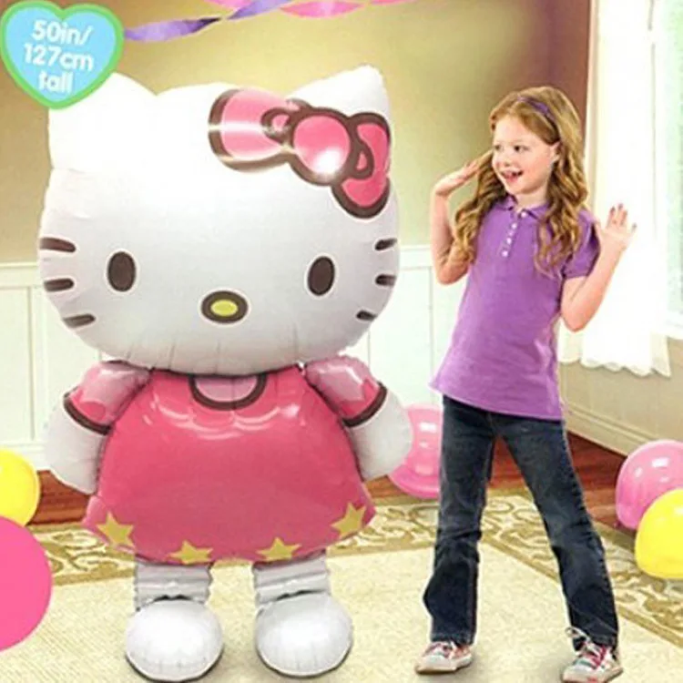 Гигантский мультяшный воздушный шар из фольги Hello Kitty 114 см для дня рождения