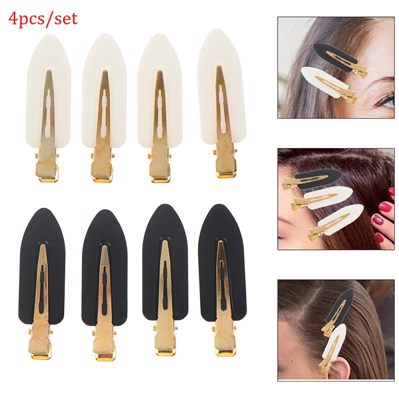 

4Pcs No Bend Seamless Hair Clips Side Bangs Fix Fringe Barrette Makeup Washing Face Accessories Women Girls Styling Hairpins