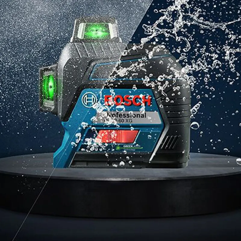 Уровень лазерный Bosch с вертикальными и горизонтальными линиями зеленого цвета |