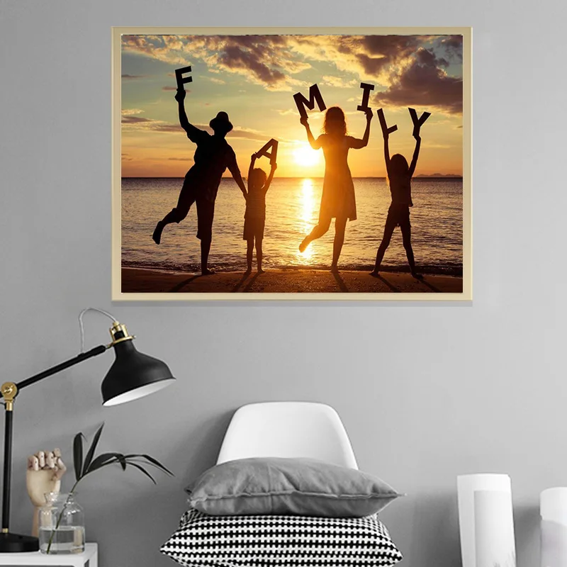 

5D Diamond Painting Diy Diamond Embroidery Family Seaside Diamond Mosaic Home Decor Full Diamond Embroidery Embroidery Diamond