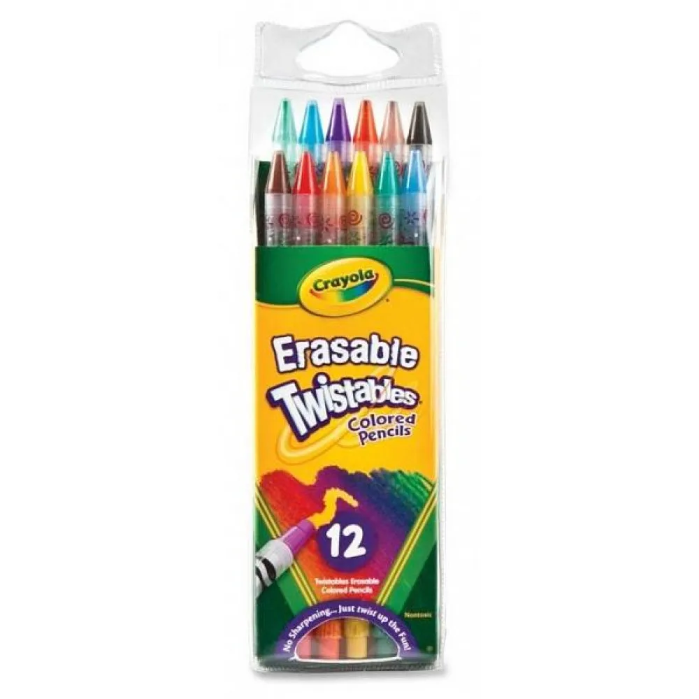 Выкручивающиеся цветные карандаши Crayola 12шт. | Канцтовары для офиса и дома