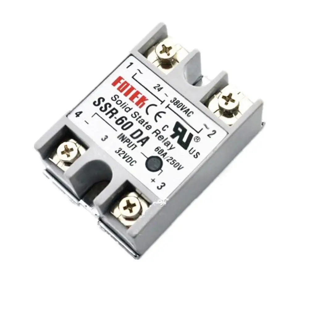 60A 24V 380V 250V SSR 60 DA твердотельные реле Модуль 3 32 В постоянного тока в переменный