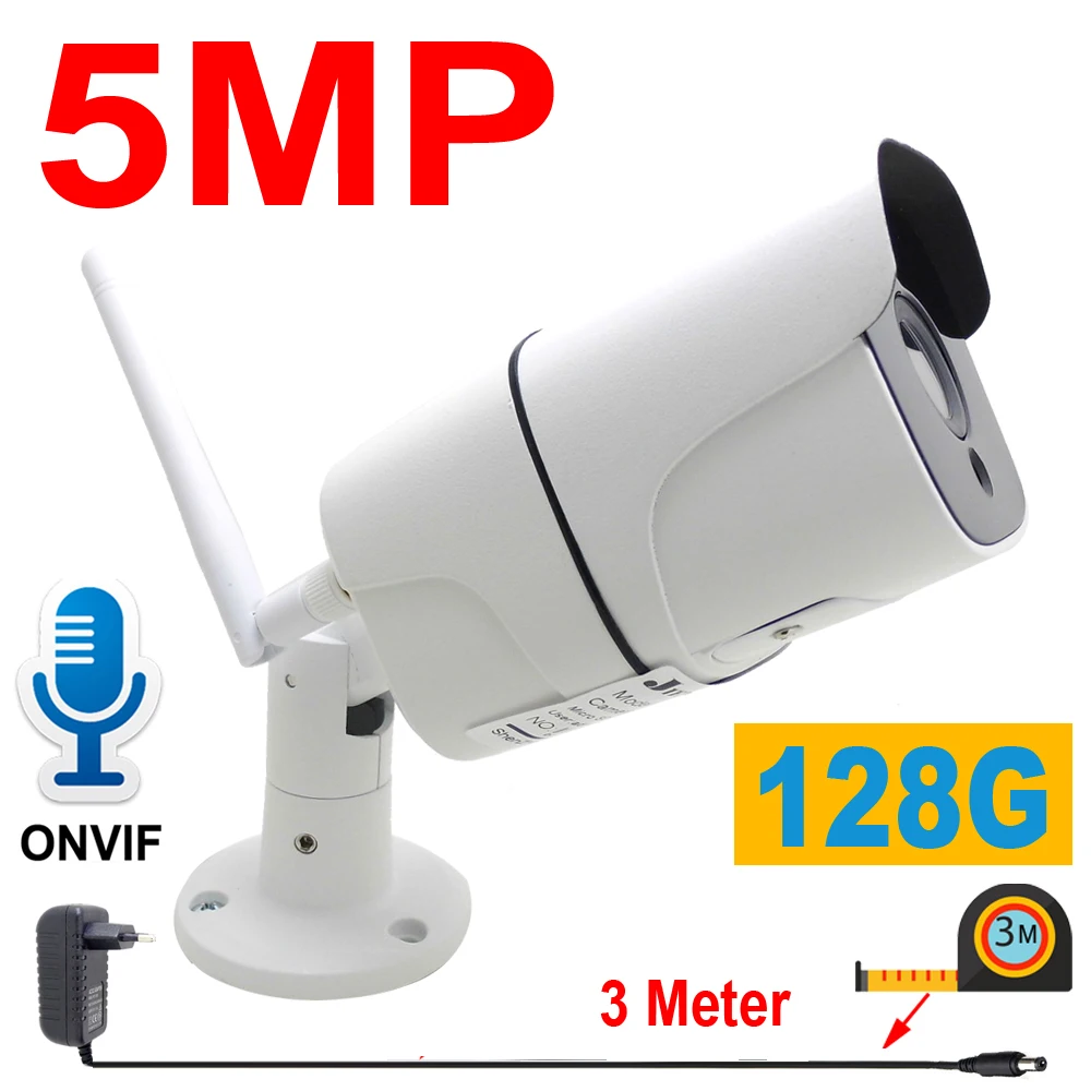 IP-камера наружная 128 ГГц с поддержкой Wi-Fi инфракрасная ночная беспроводная |