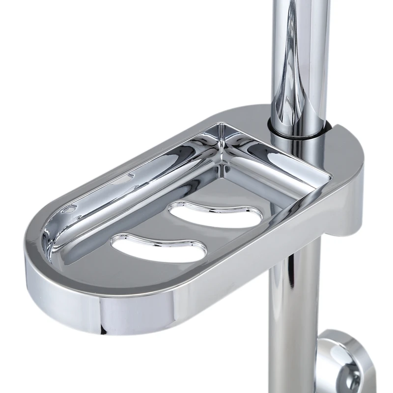 

ABSF Shower Rod Shower Head Bracket Stainless Steel Liftable Handheld Shower Bracket with Soap Box