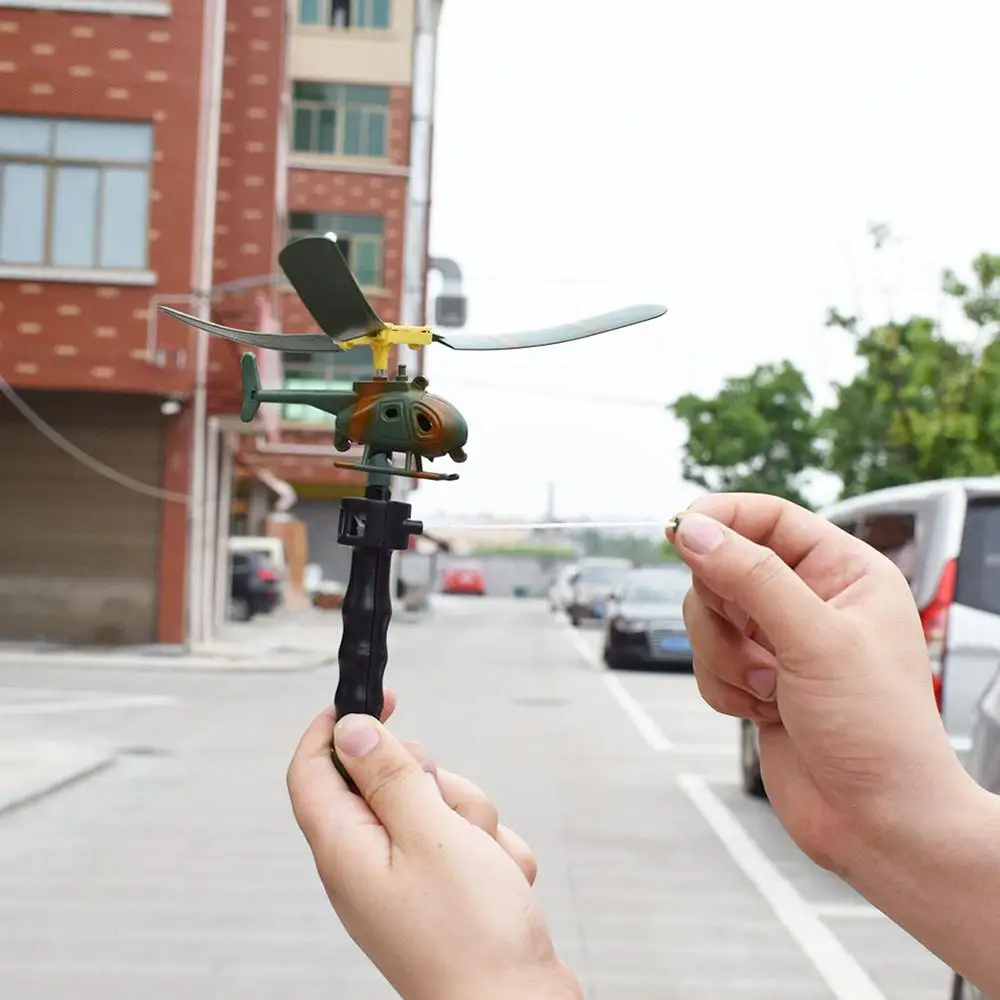 Novel Handle Pull Line Aircraft Powered Helicopter Can Fly To The Sky Airplane Toy Children Kids Boy Outdoor Gift | Игрушки и хобби