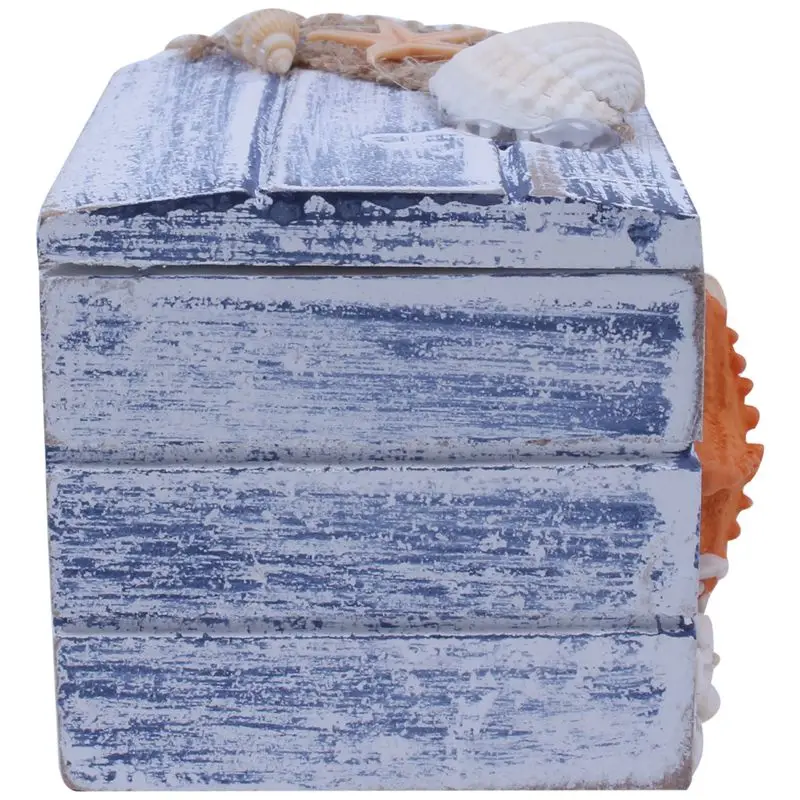 Новый мини морской деревянный пиратский ящик для хранения ювелирных украшений