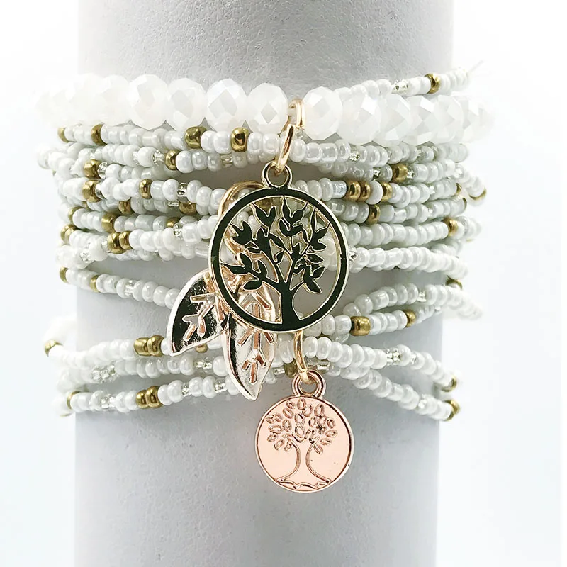 7 шт./компл. Новый Бохо ювелирные изделия Древо жизни браслеты и для женщин в