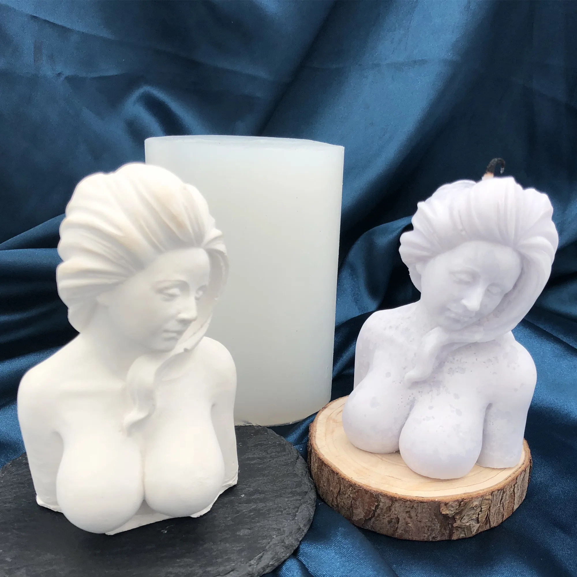 3D Silicone Sexy Lady Candle Mold Female Naked Torso Clay Soap Resin | Дом и сад