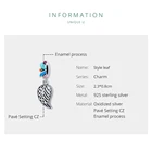 WOSTU 925 стерлингового серебра Подвески богемный лист из бисера Красочные Подвесные соответствуют оригинальному браслету ожерелье для женщин ювелирные изделия CTC455