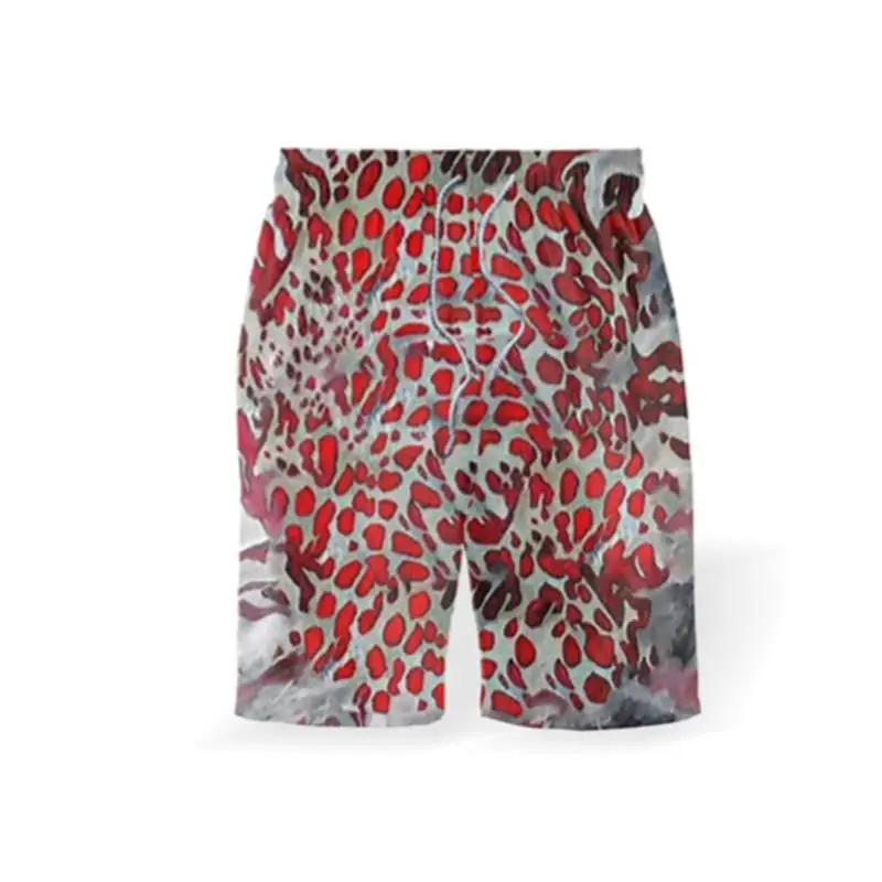 

Set summer shorts leopard head men's t-shirt set 2-piece set can be freely matched with the new fashion Swimming shorts men teen
