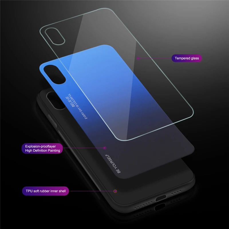 Чехол из закаленного стекла для iphone Xs XR X Max 13 12 11 Pro 11Pro 7 8 6 S Plus | Мобильные телефоны