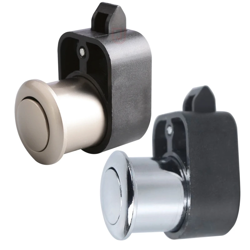 

Furniture Hardware Push Lock Button Catch Lock Cupboard Door Knob RV Push Latch 1XCF