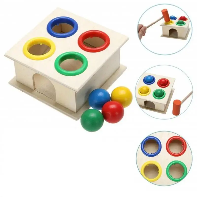 1 комплект деревянный молотковый шар Детская Веселая искусственная игрушка