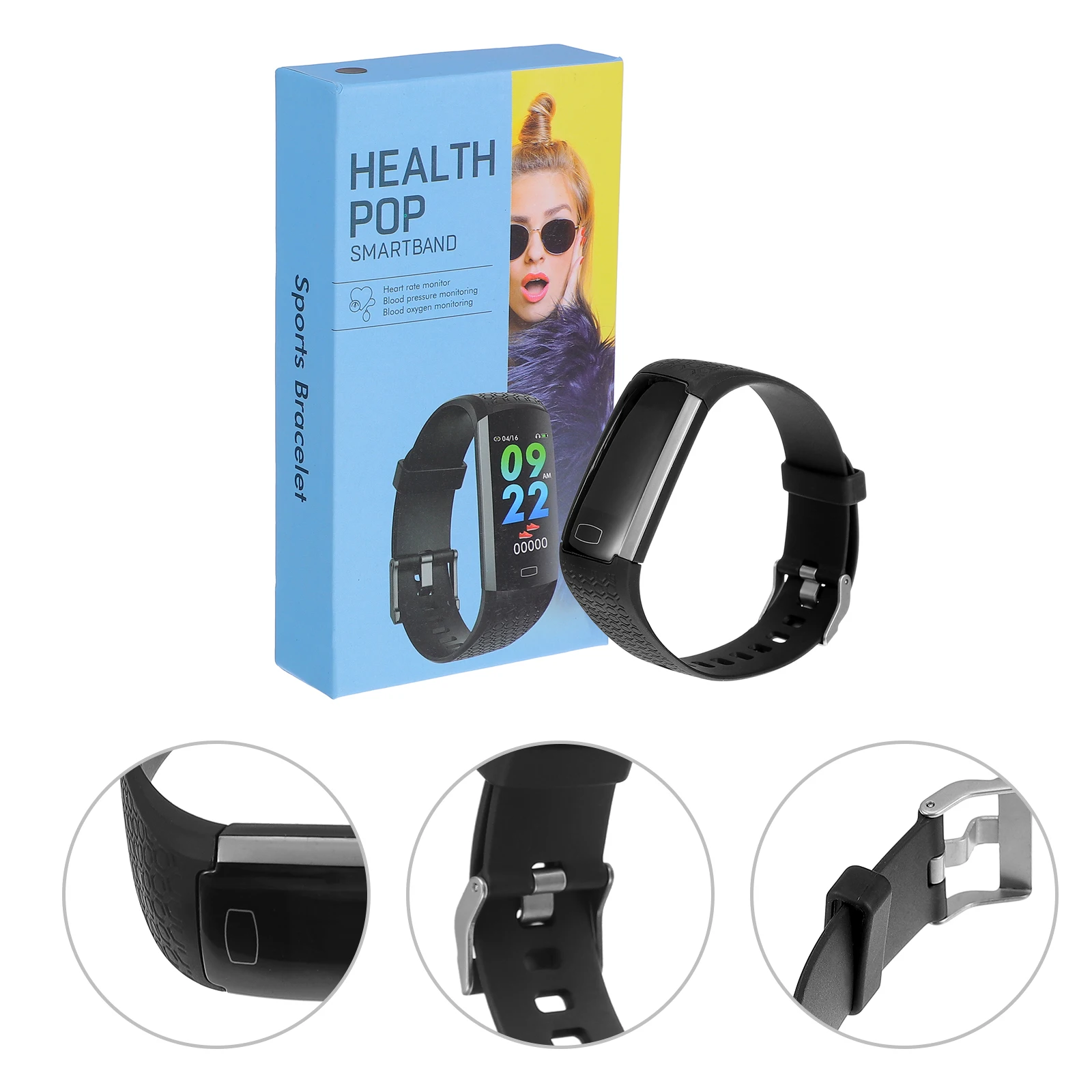 

1pc Smart Wristband Blood Pressure Heart Rate Sport Activity Fitness Smart Band