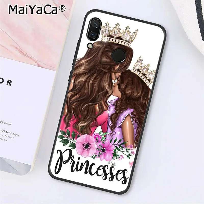 MaiYaCa модный коричневый волос для мамы, дочки, папы, семейный чехол для телефона Xiaomi Redmi8 4X 6A S2 Go Redmi 5 5Plus Note5 7 Note8pro