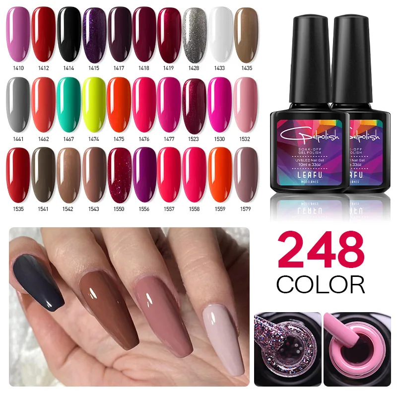 Гель лак для ногтей Modelones 10 мл набор французского маникюра фиолетового цвета УФ