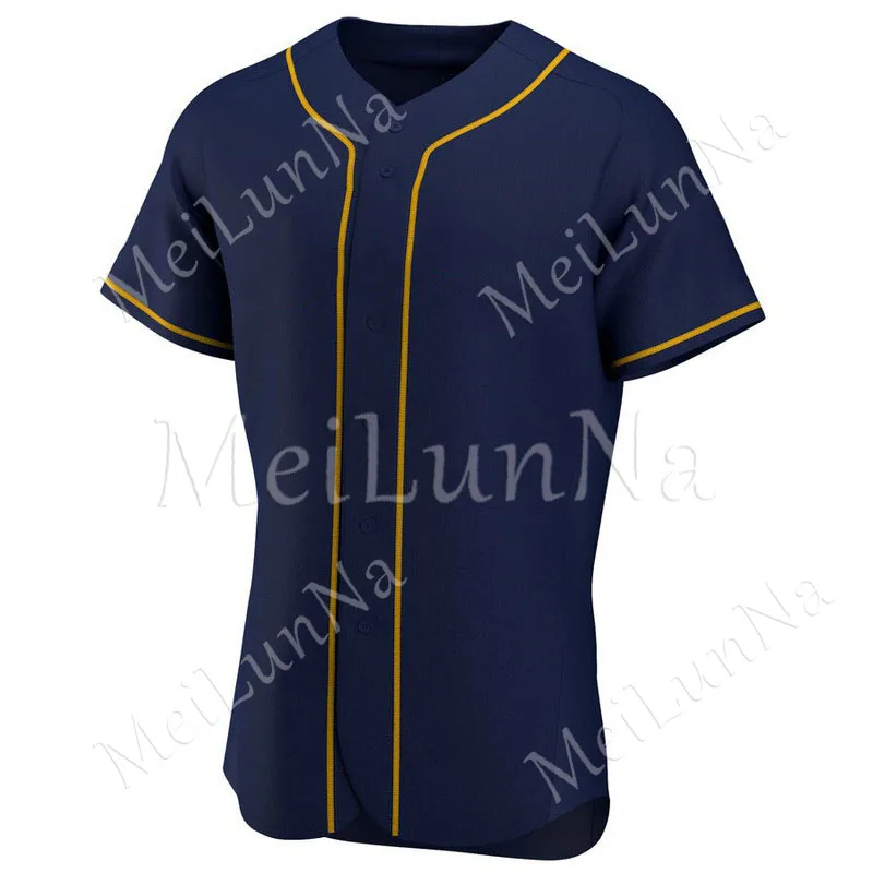 Мужская бейсбольная Джерси Christian Yelich Orlando Arcia Keston Hiura ryан Braun Ben Oglivie Robin Yount Molitor Milwaukee
