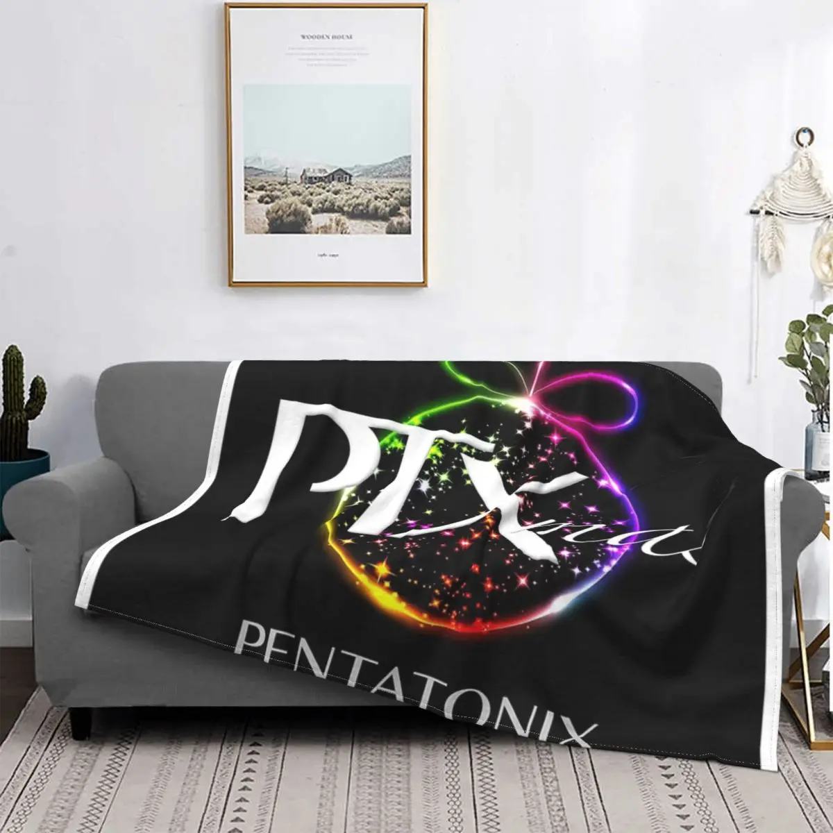 

Ptxmas-Manta de color Pentatonix с бриллиантами, colcha для cama a cuadros, manta de muselina a cuadros de Anime, manta para pic