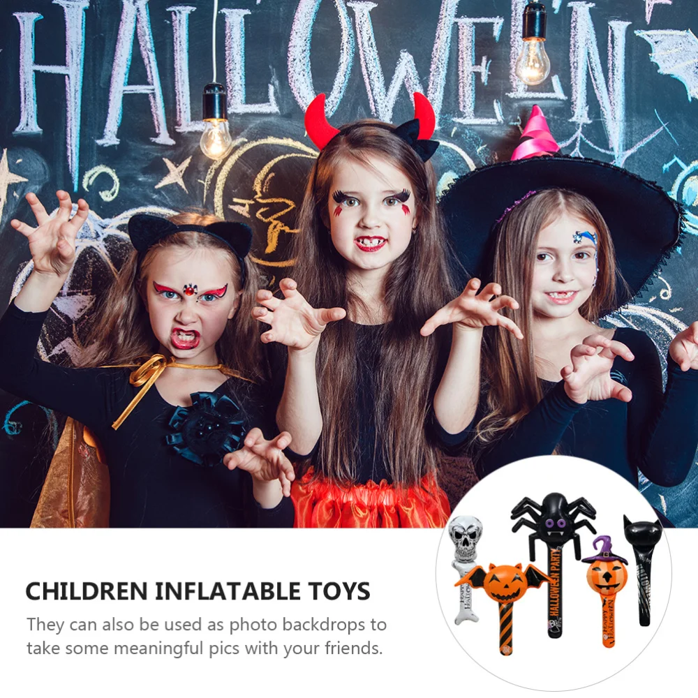 

5Pcs Inflatable Sticks Terrifying Party Decoration Handheld Air Sticks