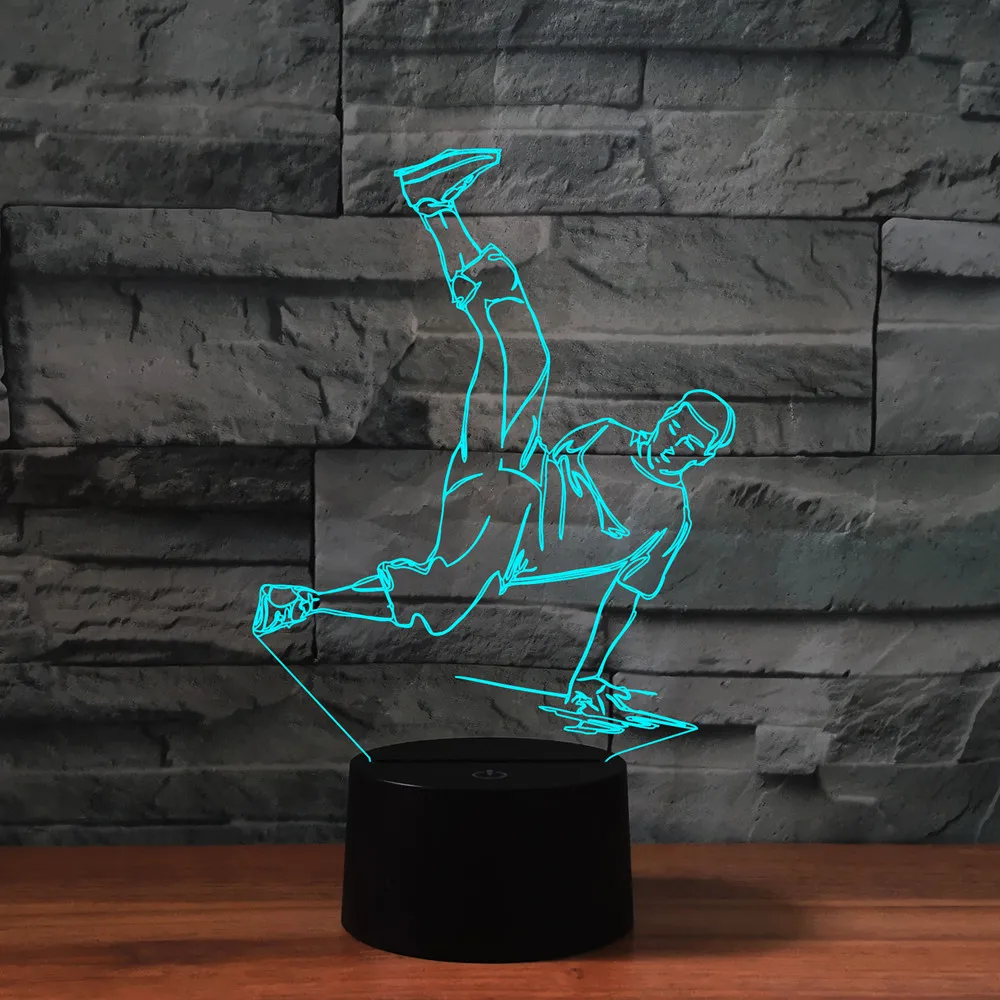 [Seven Neon] в стиле хип-хоп акриловая Настольная лампа для балерины 7 цветов 3D новинка