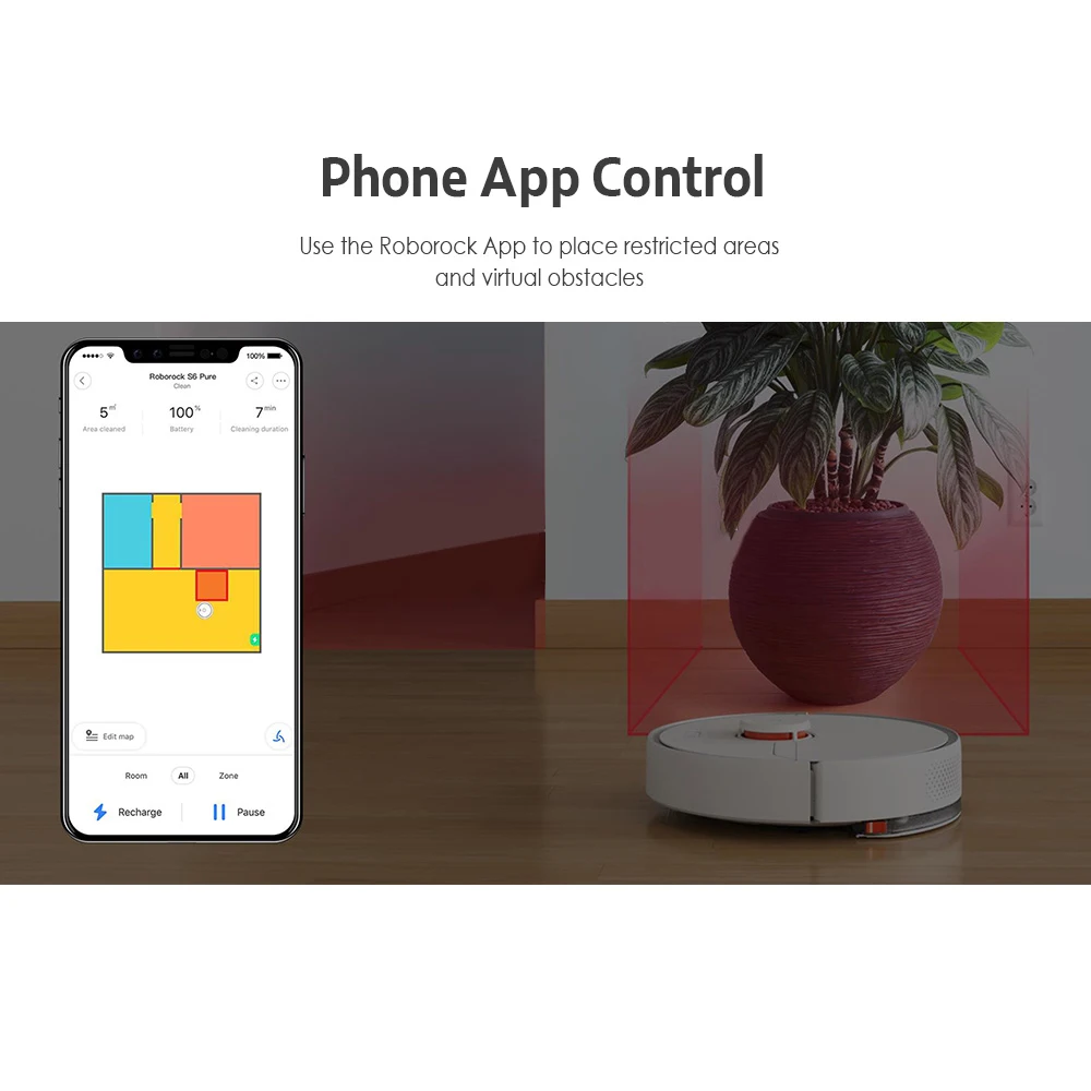 Робот пылесос Roborock S6 для сухой и влажной уборки беспроводной|Пылесосы| |