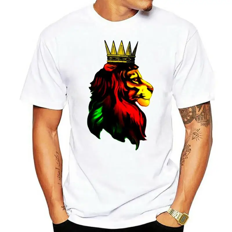

Royal Reggae Rasta Lion Mens-Fit T-shirt men t shirt