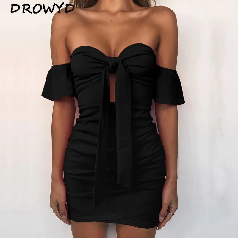 Женское мини-платье с лямкой на шее повседневное облегающее белое платье высокой