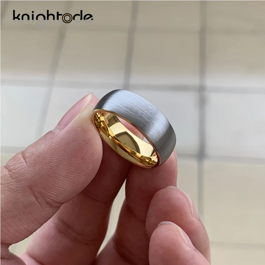 Классический Золотой вольфрамовый свадебный браслет 8 мм ювелирные изделия из