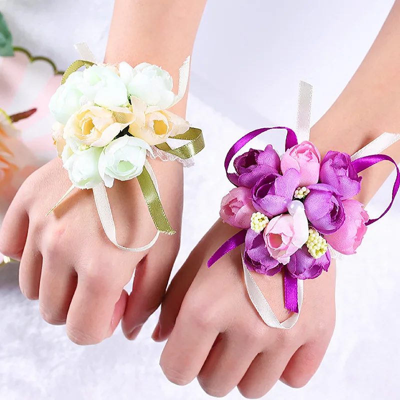 

Korean Bride Team Wrist Flowers Bride To Be Party Miss To Mrs Party Dec Mr and Mrs Love Weeding Decor For Weddings Bridal Shower