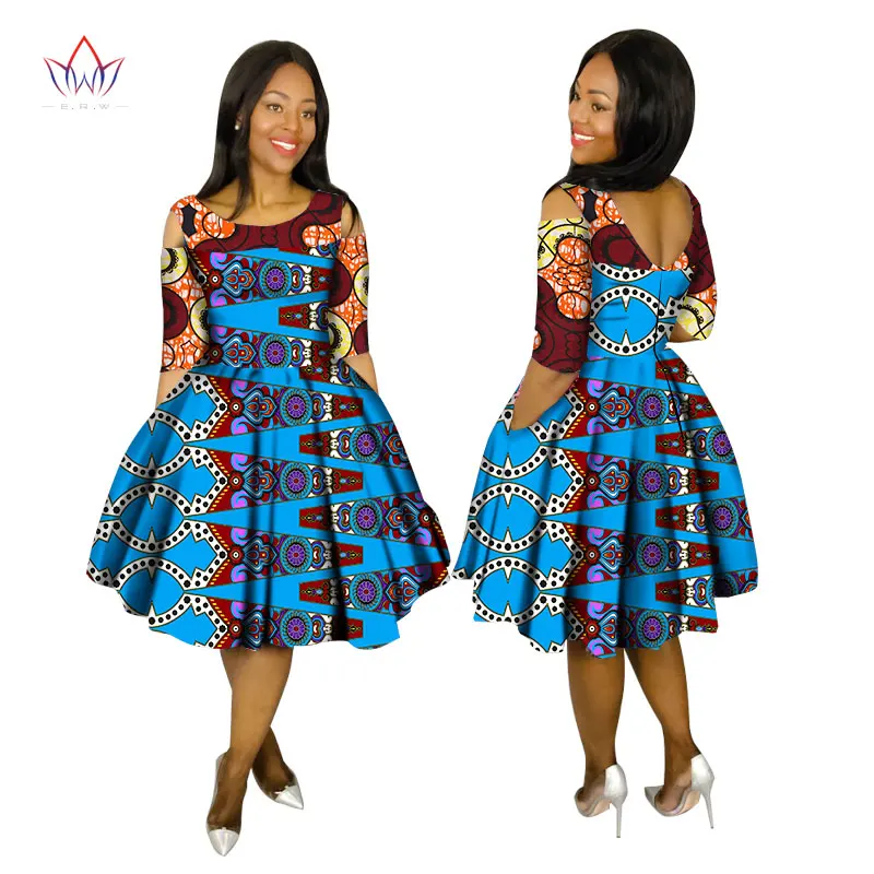 Летние платья плюс Размеры Для женщин модное платье 6XL Vestidos De Festa Longo одежда с круглым вырезом африка печати одежда brw WY1503 - Цвет: 1
