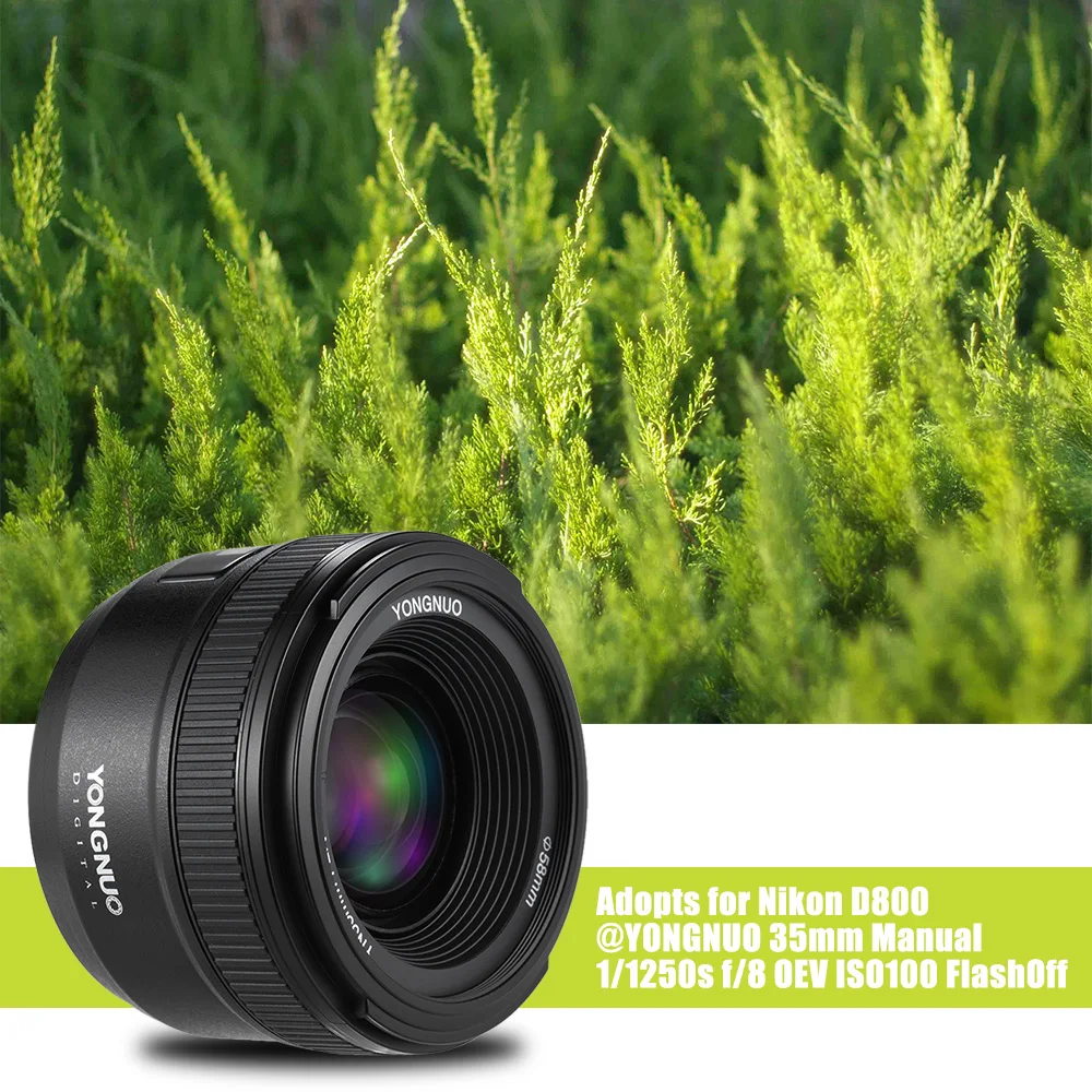 YONGNUO YN35mm F2N объектив камеры f2.0 широкоугольный AF/MF фиксированный фокус F Крепление камеры s объектив для Nikon D7200 D7100 D7000 D5300 D5100