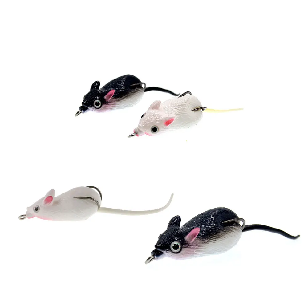 Новый 3D Глаза Мягкая Мышь с резиновым покрытием Рыболовная Приманка 5 см 20g