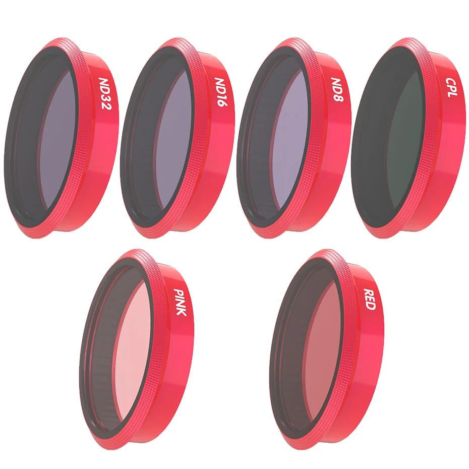 6 IN 1 TENENELE фильтр для объектива для Sjcam SJ9 Strike Экшн-камера 4K CPL UV ND 8 16 32 64 Набор цветных фильтров для Sjcam SJ9 Max аксессуары - Цвет: 6 IN 1