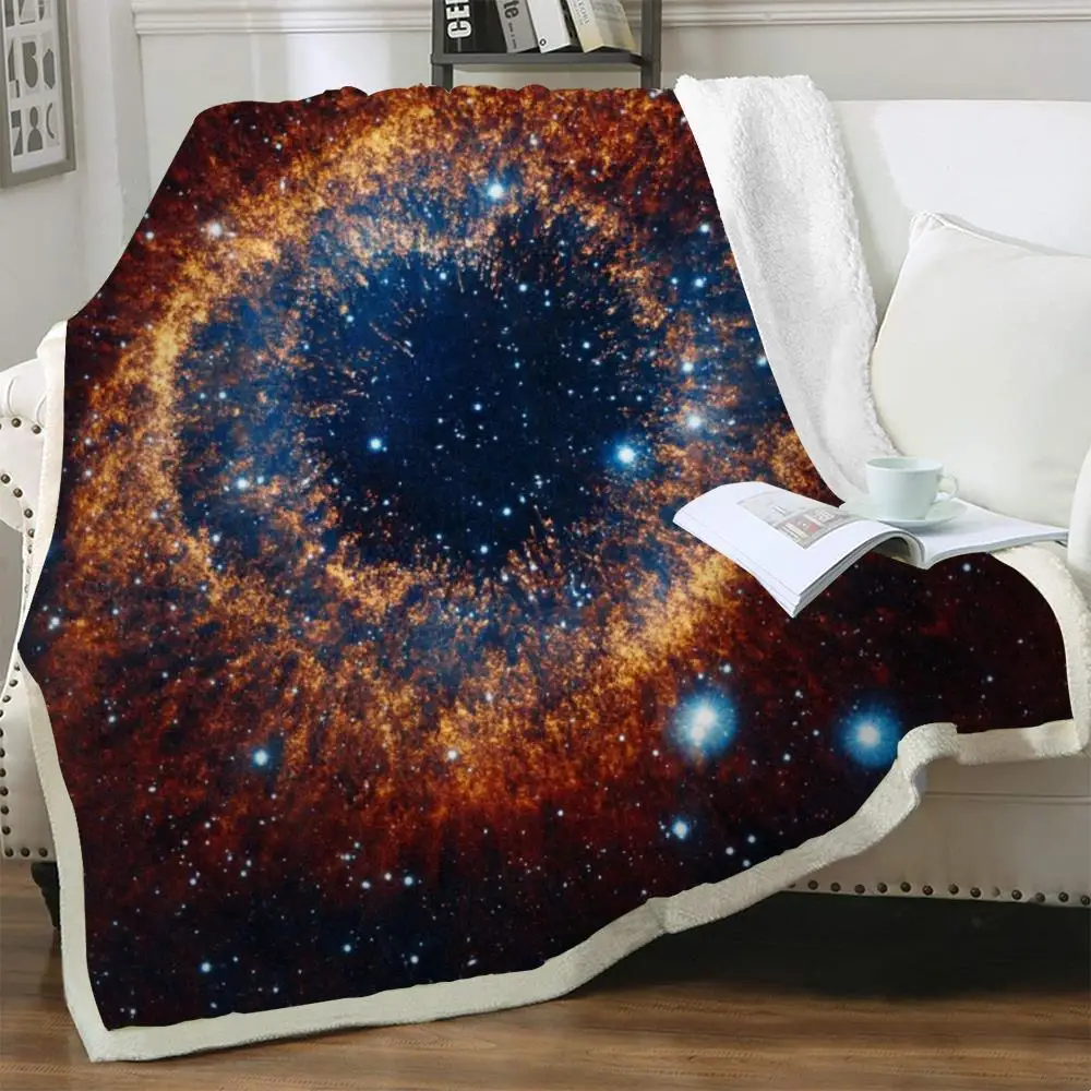 

NKNK Brank Галактическое одеяло, туманность, постельное белье, раскладное пространство, плюшевое одеяло, универсальная 3D печать, шерпа, одеяло, м...