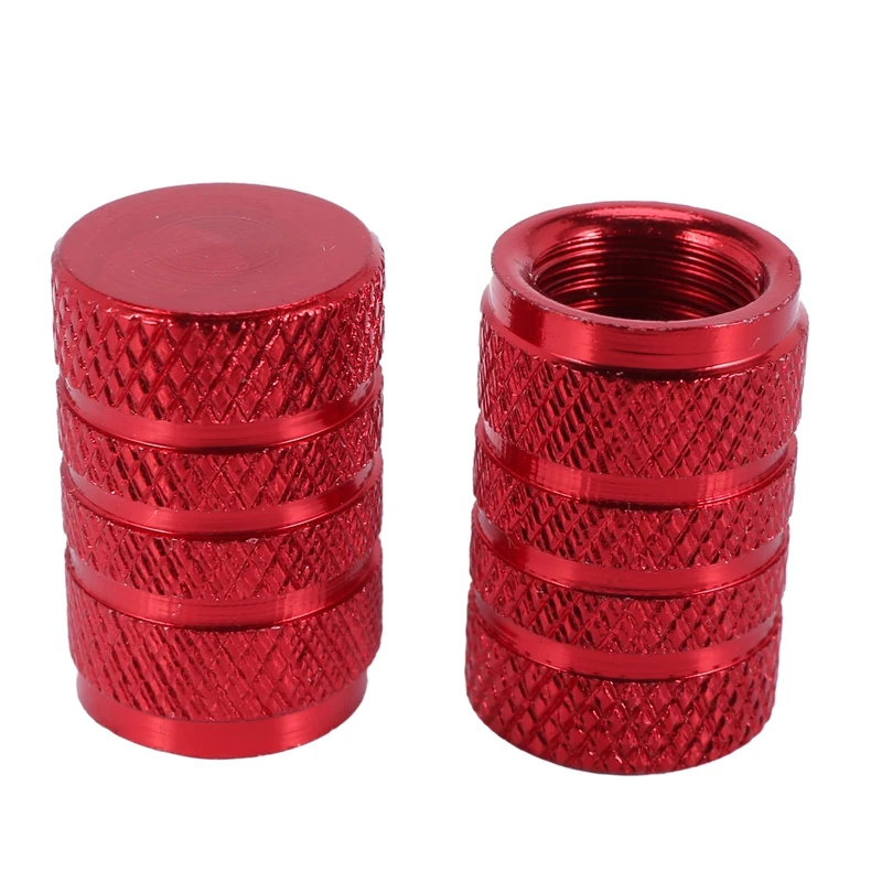

5x aluminum alloy bicycle valve caps red