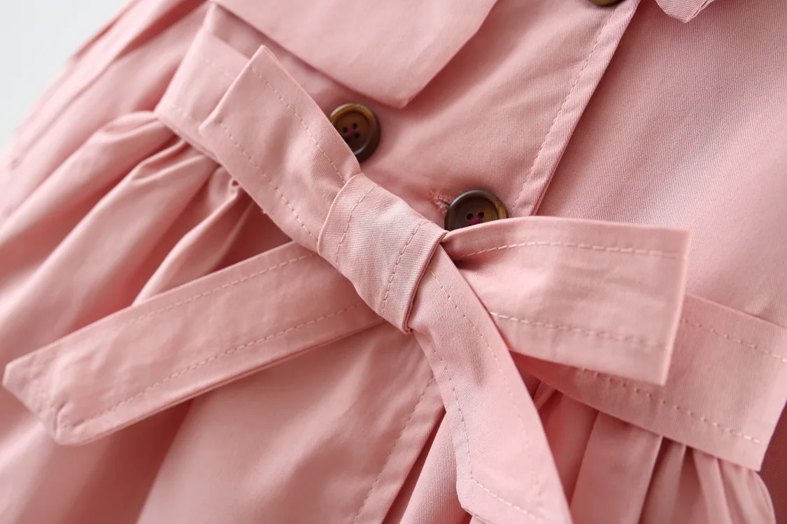 Children's Clothing 2023 Girls' Coat Kids Jacket Spring Autumn Korean Style Cute Long Trench Baby Girls Windbreaker - купить по