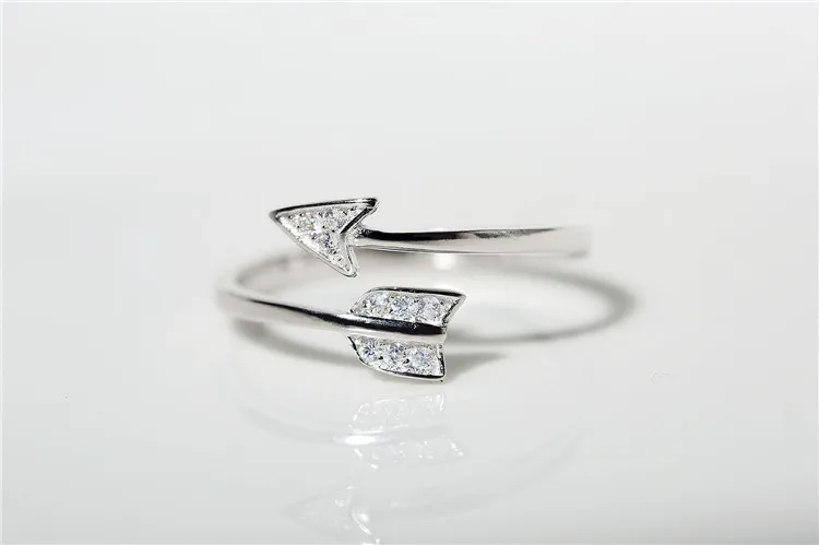 

Genuine 100% 925 Sterling Silver Arrow Rings for Women Simple Solid Silver Rings Party Vintage Jewelry