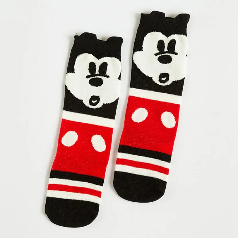 Носки для маленьких девочек Теплые хлопковые Гольфы с милым рисунком лисы