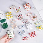 Чехол для наушников Airpods 1 2 Plactic, прозрачный жесткий чехол с изображением Летних Фруктов, клубники, вишни, лимона, беспроводная гарнитура, подарки