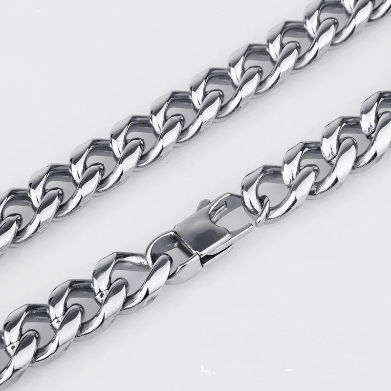 Мужское ожерелье из нержавеющей стали 12 мм