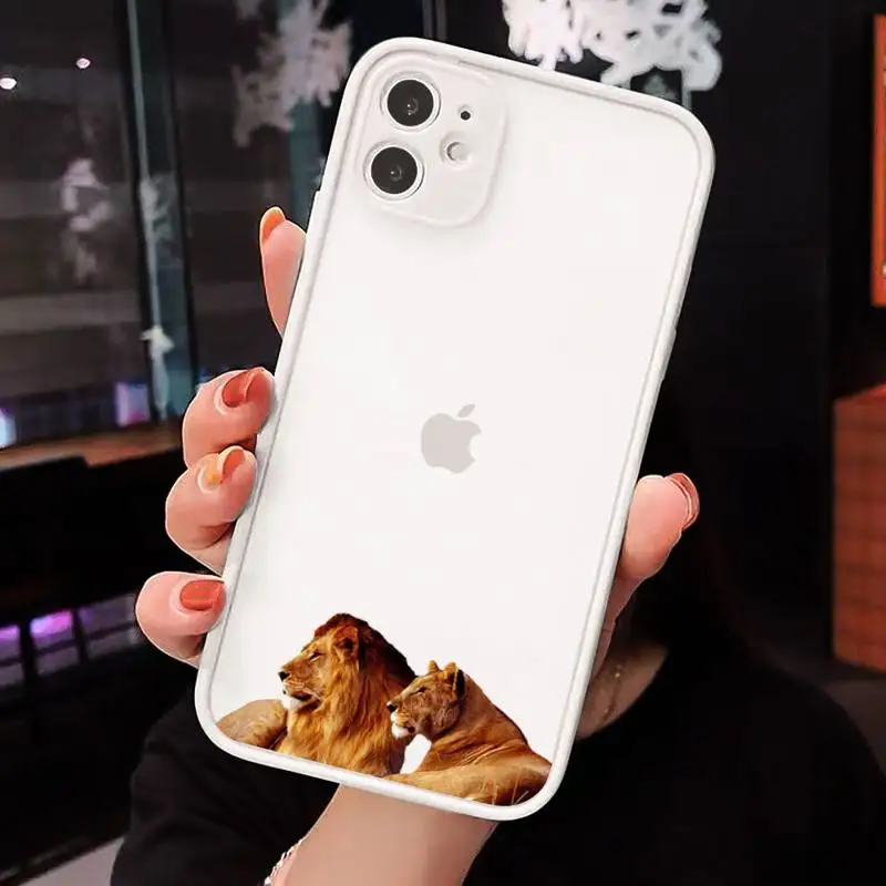 

lion King of the forest horror animal Phone Cases matte transparent For iphone 7 8 11 12 plus mini x xs xr pro max cover