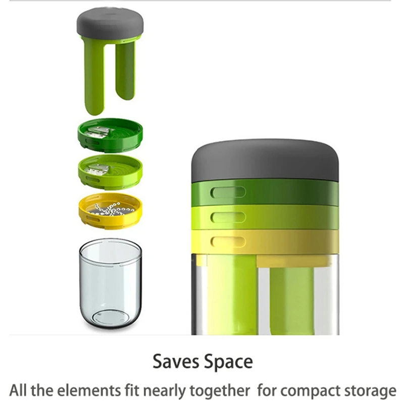 ABRA 3 в 1 спиральная вращающаяся шелковая чашка чесночный пресс овощерезка