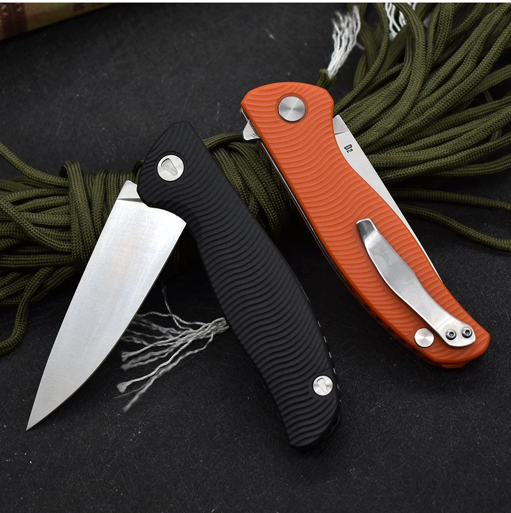 Складной нож с трехцветной ручкой D2 стальной походный охотничий для улицы