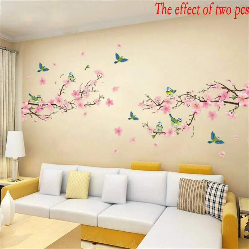 

Large Cherry Blossom Flower Tree Wall Stickers Art Decal Home Decor