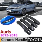 Черная накладка на дверную ручку из углеродного волокна для Toyota Auris E180 хэтчбек (AU) Scion iM 2013-2018 2014 2015 2016 2017 аксессуары наклейки отделка хром