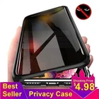 Tongdaytech Магнитный чехол для конфиденциальности, закаленное стекло, оболочка 360, металлический чехол для телефона Iphone SE XR XS X 11 12 13 Pro MAX 8 7 6 Plus