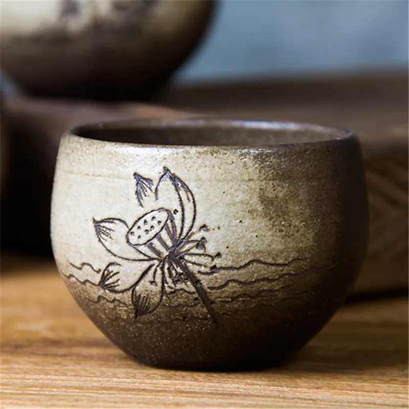 Японская грубая керамика ручная работа чайная чашка Керамическая роспись кунг